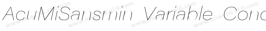 AcuMiSansmin Variable Concept(91)字体转换